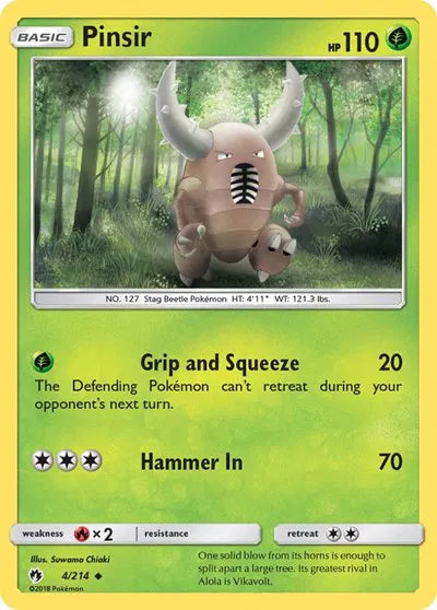 4/214 Pinsir Reverse Holo - Lost Thunder