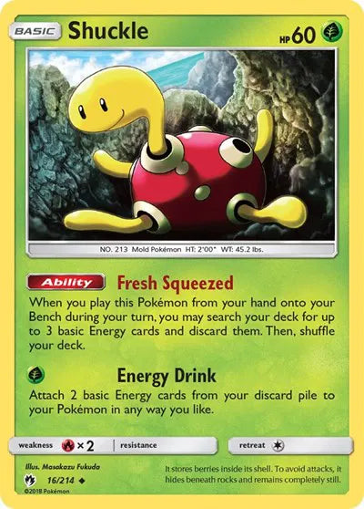 16/214 Shuckle Reverse Holo - Lost Thunder