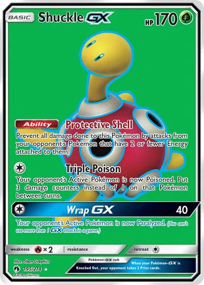 195/214 Shuckle GX - Lost Thunder