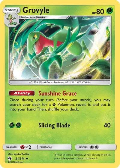 21/214 Grovyle Reverse Holo - Lost Thunder