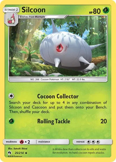 25/214 Silcoon Reverse Holo - Lost Thunder