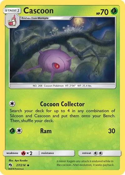 27/214 Cascoon Reverse Holo - Lost Thunder