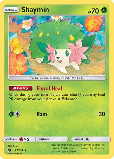 33/214 Shaymin Reverse Holo - Lost Thunder
