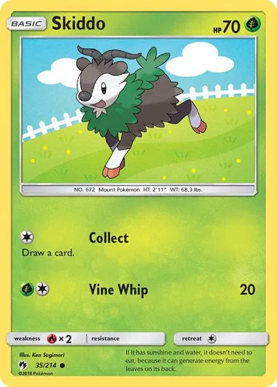 35/214 Skiddo Reverse Holo - Lost Thunder