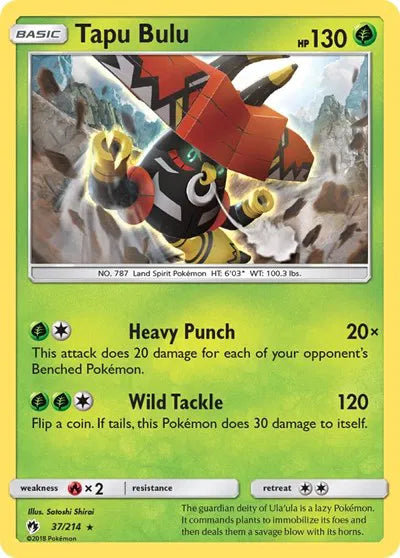 37/214 Tapu Bulu Holofoil - Lost Thunder