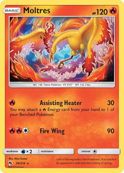 38/214 Moltres Reverse Holo - Lost Thunder