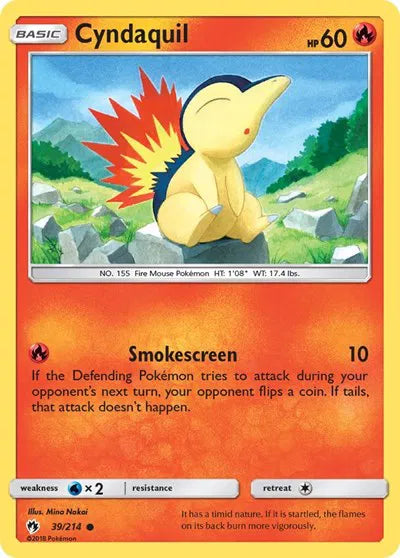 39/214 Cyndaquil Reverse Holo - Lost Thunder