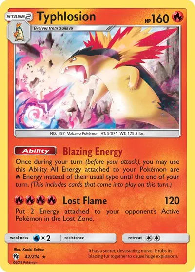42/214 Typhlosion Holofoil - Lost Thunder