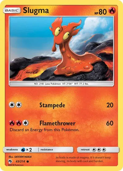 43/214 Slugma Reverse Holo - Lost Thunder
