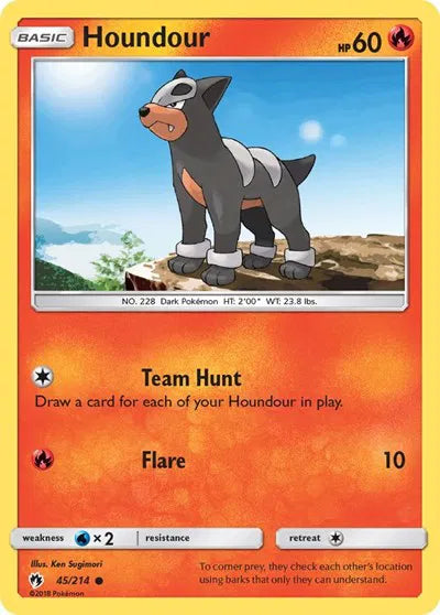 45/214 Houndour Reverse Holo - Lost Thunder