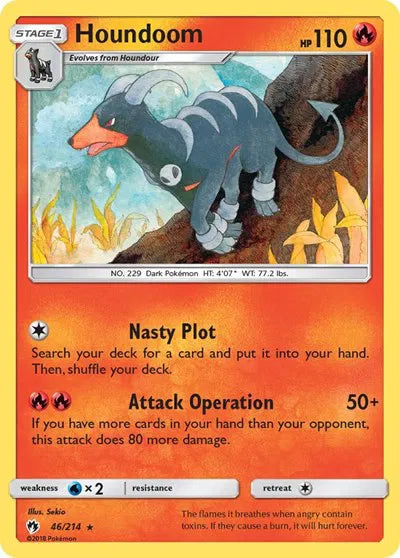 46/214 Houndoom Reverse Holo - Lost Thunder
