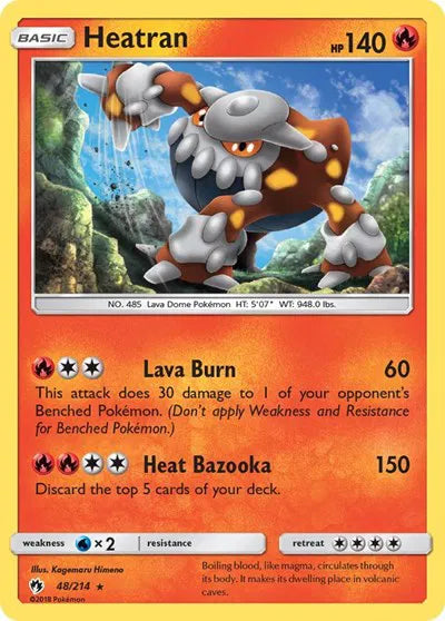 48/214 Heatran Holofoil - Lost Thunder