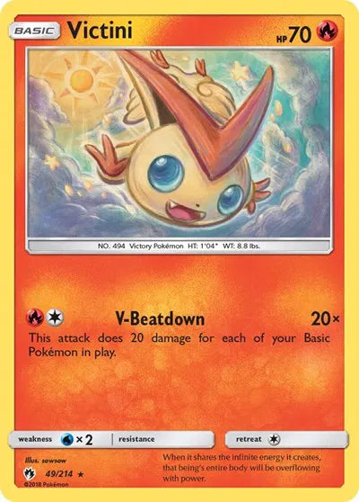 49/214 Victini Reverse Holo - Lost Thunder