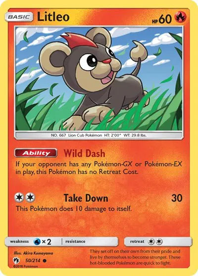 50/214 Litleo Reverse Holo - Lost Thunder