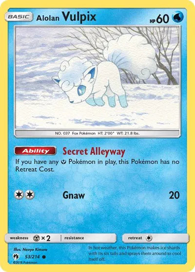53/214 Alolan Vulpix Reserve Holo - Lost Thunder