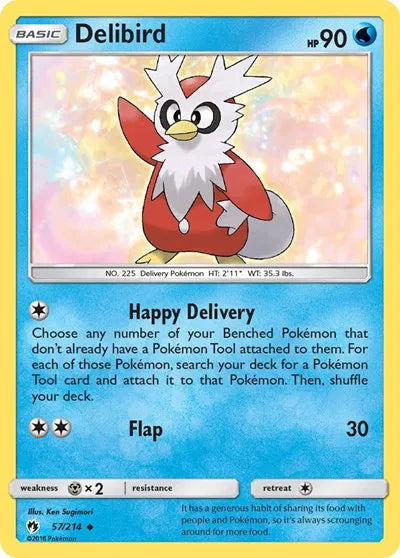 57/214 Delibird Reserve Holo - Lost Thunder