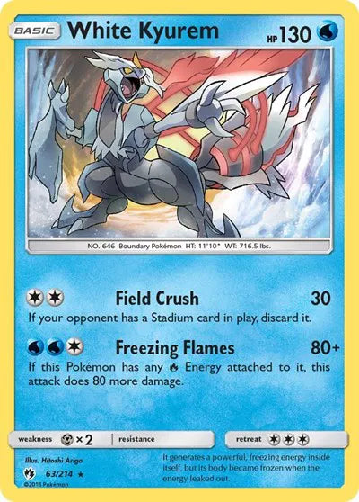 63/214 White Kyurem Holofoil - Lost Thunder