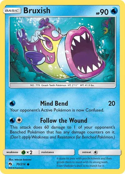 70/214 Bruxish Reverse Holo - Lost Thunder