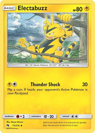 71/214 Electabuzz Reverse Holo - Lost Thunder