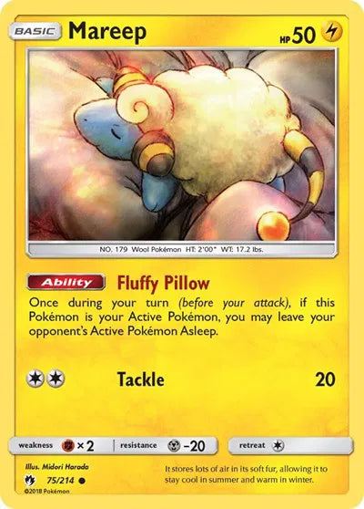 75/214 Mareep Reverse Holo - Lost Thunder