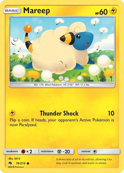 76/214 Mareep Reverse Holo - Lost Thunder