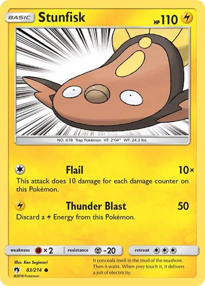 83/214 Stunfisk Reverse Holo - Lost Thunder