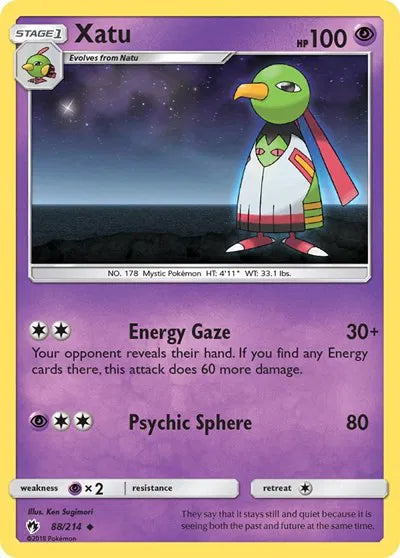 88/214 Xatu Reverse Holo - Lost Thunder