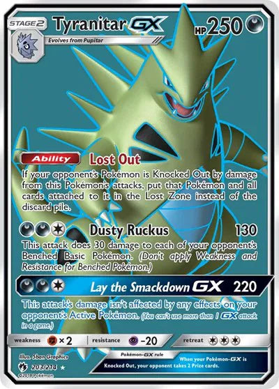 203/214 Tyranitar GX - Lost Thunder