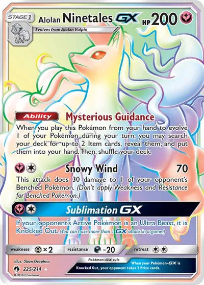 225/214 Alolan Ninetales GX - Lost Thunder
