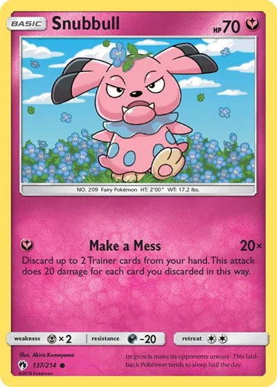 137/214 Snubull Reverse Holo - Lost Thunder