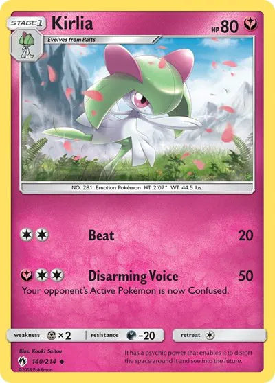 140/214 Kirlia Reverse Holo - Lost Thunder
