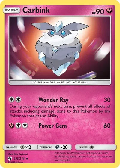 143/214 Carbink Reverse Holo - Lost Thunder