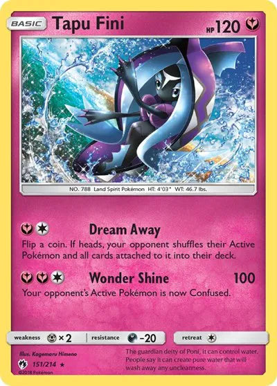 151/214 Tapu Fini Holofoil - Lost Thunder