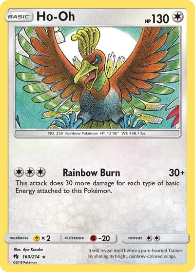160/214 Ho-Oh Reverse Holo - Lost Thunder