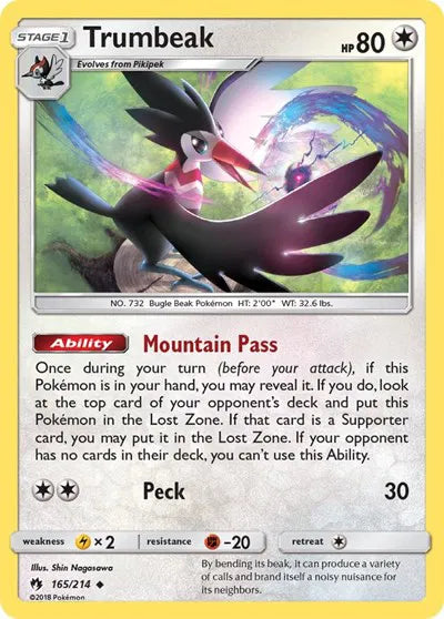 165/214 Trumbeak Reverse Holo - Lost Thunder