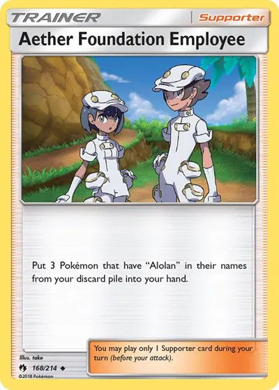 168/214 Aether Foundation Employee Reverse Holo - Lost Thunder
