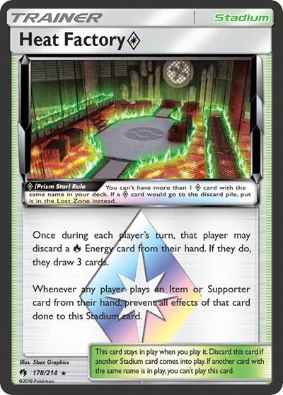 178/214 Heat Factory Prism Star - Lost Thunder