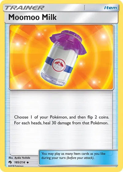 185/214 Moomoo Milk Reverse Holo - Lost Thunder