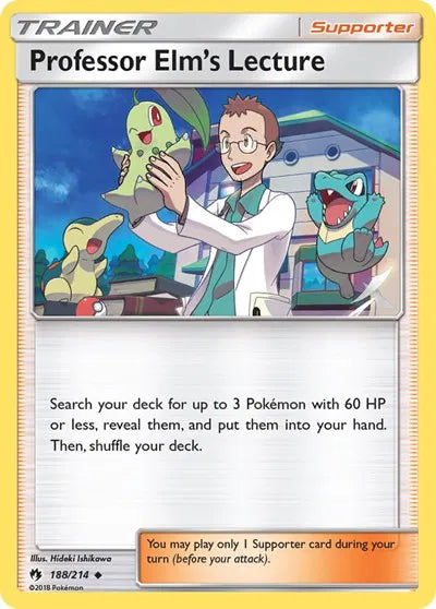 188/214 Professor Elm's Lecture Reverse Holo - Lost Thunder