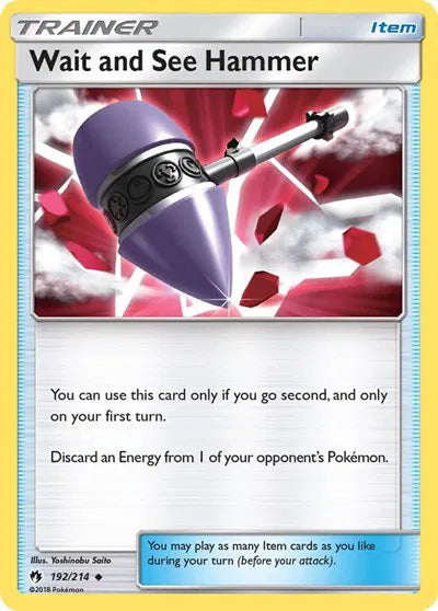 192/214 Wait and See Hammer Reverse Holo - Lost Thunder