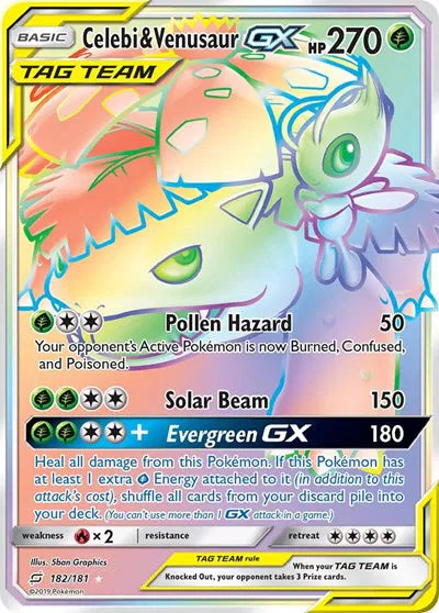 182/181 Celebi & Venusaur GX - Team Up