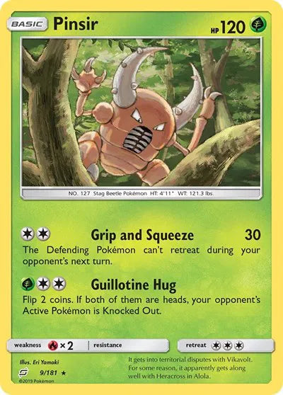 9/181 Pinsir Reverse Holo