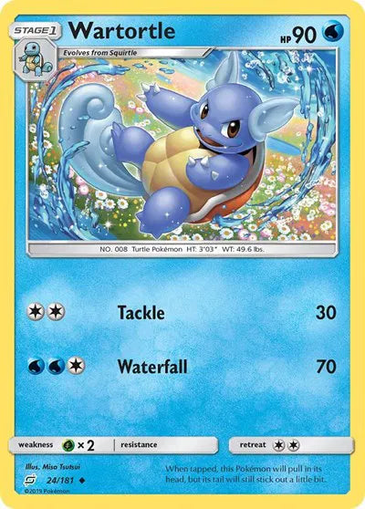 24/181 Wartortle Reverse Holo - Team Up