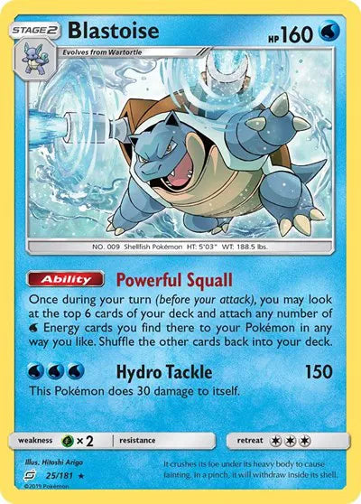 25/181 Blastoise Reverse Holo - Team Up