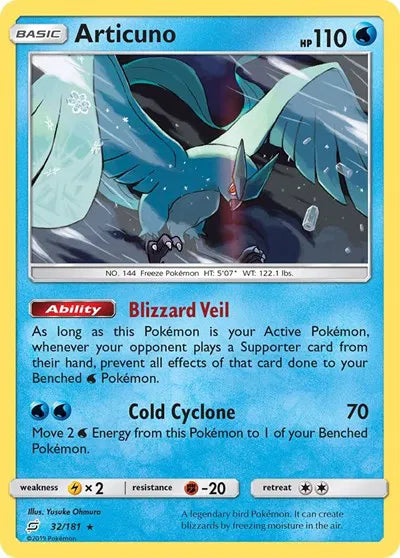 32/181 Articuno Holofoil - Team Up