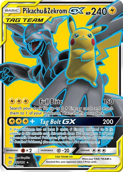 162/181 Pikachu & Zekrom GX - Team Up