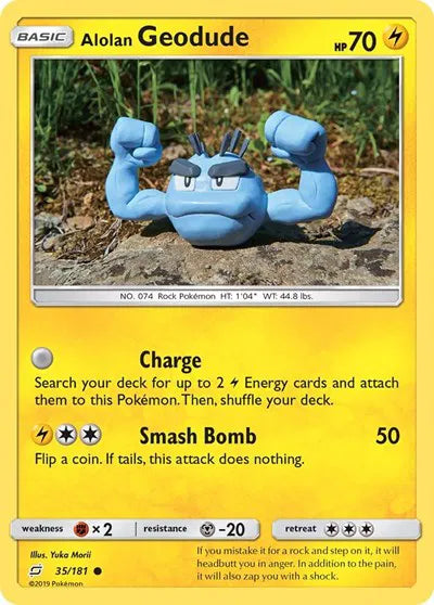 35/181 Alolan Geodude Reverse Holo - Team Up