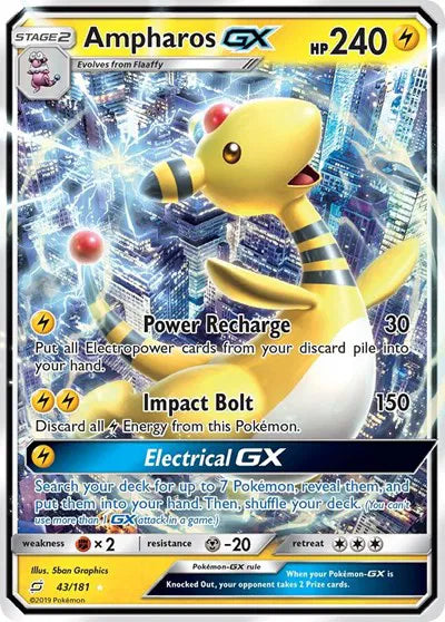 43/181 Ampharos GX - Team Up