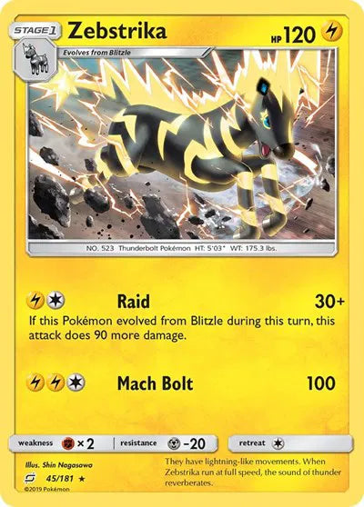 45/181 Zebstrika Reverse Holo - Team Up