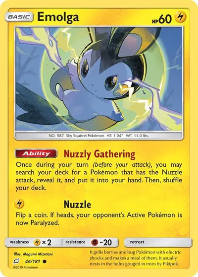 46/181 Emolga Reverse Holo - Team Up